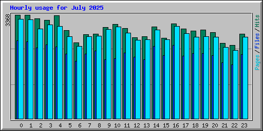 Hourly usage for July 2025