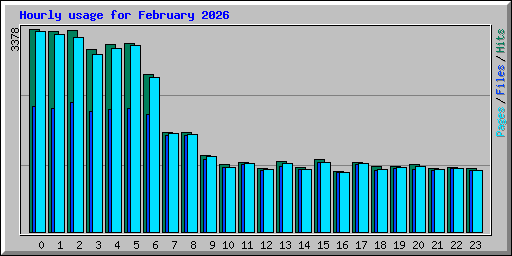 Hourly usage for February 2026