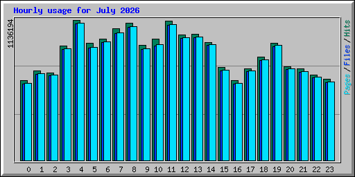 Hourly usage for July 2026