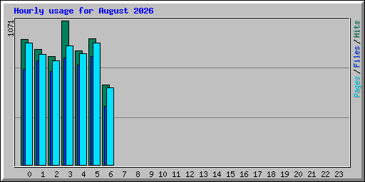 Hourly usage for August 2026